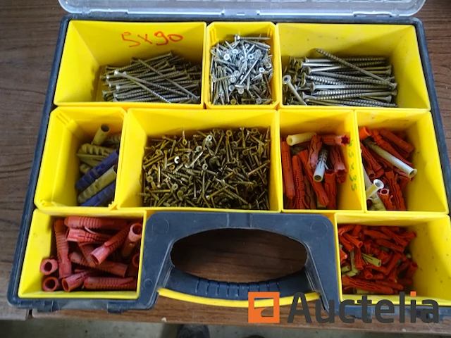 Stanley box met verschillend bevestigingsmiddelen - afbeelding 1 van  12