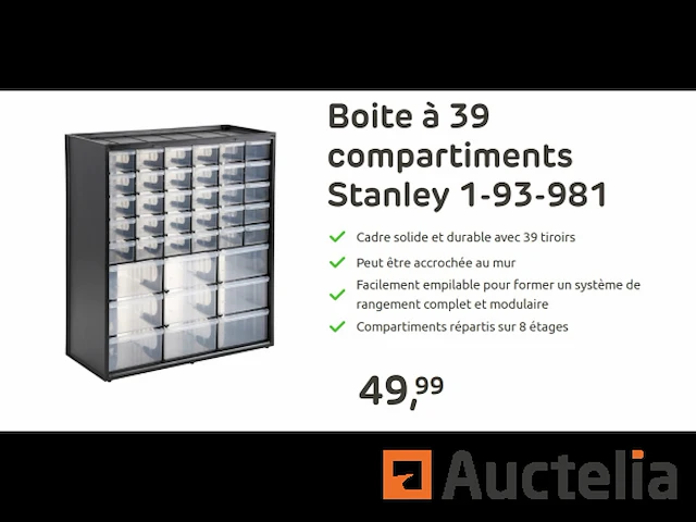 Stanley doos met 39 vakken 1-93-981 - afbeelding 1 van  1