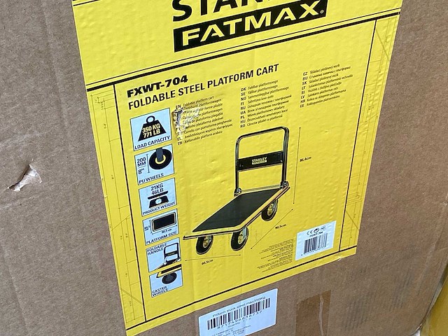 Stanley fatmax fxwt-704 plateauwagen, 350 kg - afbeelding 1 van  5