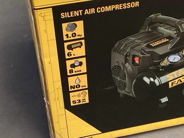 Stanley fatmax luchtcompressor 1 pk, 8 bar, draagbaar - afbeelding 3 van  4