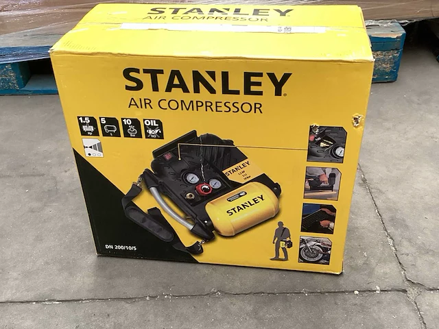 Stanley luchtcompressor 1,5 pk 10 bar, draagbaar - afbeelding 1 van  4