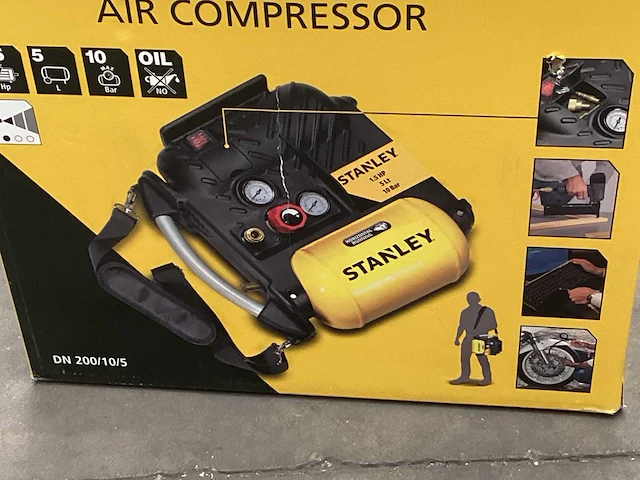 Stanley luchtcompressor 1,5 pk 10 bar, draagbaar - afbeelding 2 van  4