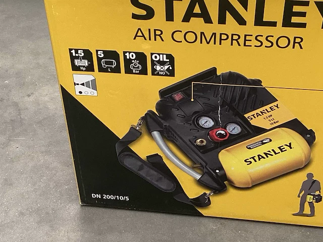 Stanley luchtcompressor 1,5 pk 10 bar, draagbaar - afbeelding 4 van  4