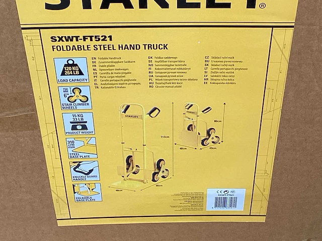 Stanley sxwt-ft521 trap steekwagen, 120 kg - afbeelding 3 van  4
