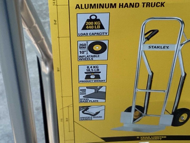Stanley sxwt-ht525 steekwagen, 200 kg - afbeelding 4 van  5