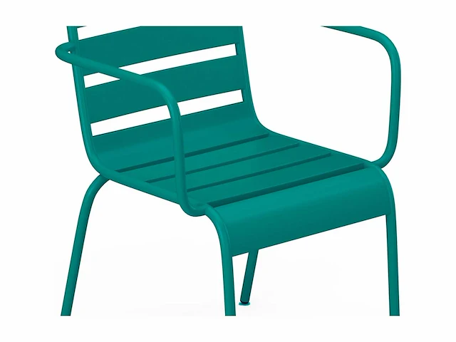 Stapelbare metalen tuinfauteuil - teal blue (x6) - afbeelding 6 van  7