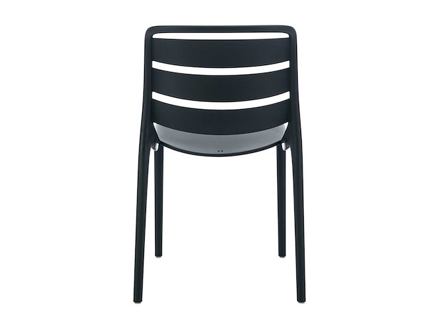 Stapelbare polypropyleen tuinstoelen - zwart (x6) - afbeelding 6 van  7