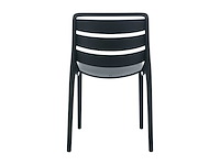 Stapelbare polypropyleen tuinstoelen - zwart (x6) - afbeelding 6 van  7