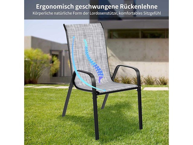 Stapelbare tuinstoelen (x6) - afbeelding 6 van  8