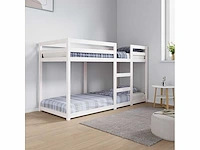 Stapelbed 75x190 cm - wit - massief grenen (x2) - afbeelding 2 van  9