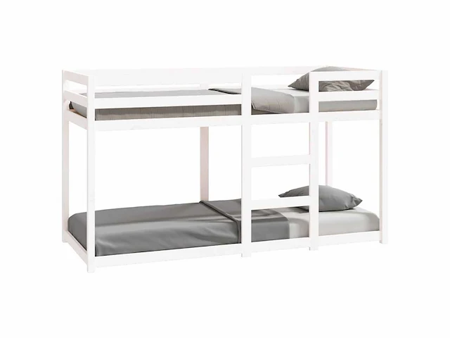 Stapelbed 75x190 cm - wit - massief grenen (x2) - afbeelding 3 van  9