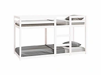 Stapelbed 75x190 cm - wit - massief grenen (x2) - afbeelding 3 van  9