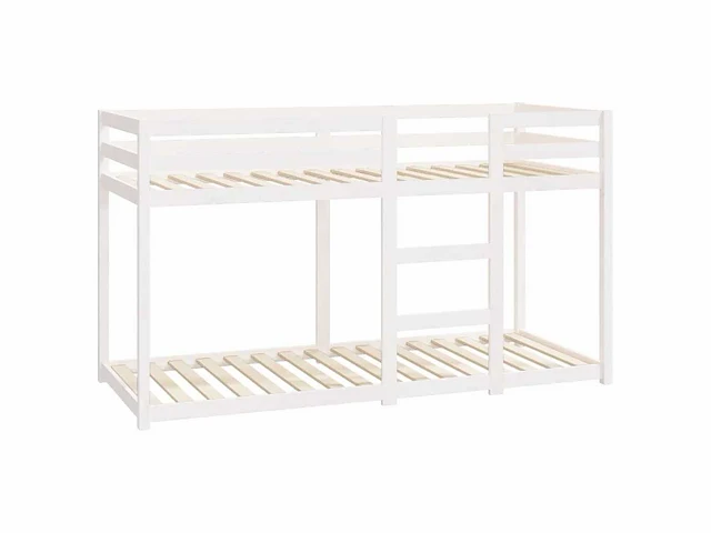 Stapelbed 75x190 cm - wit - massief grenen (x2) - afbeelding 5 van  9