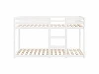 Stapelbed 75x190 cm - wit - massief grenen (x2) - afbeelding 6 van  9