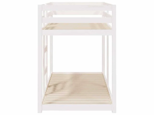 Stapelbed 75x190 cm - wit - massief grenen (x2) - afbeelding 7 van  9