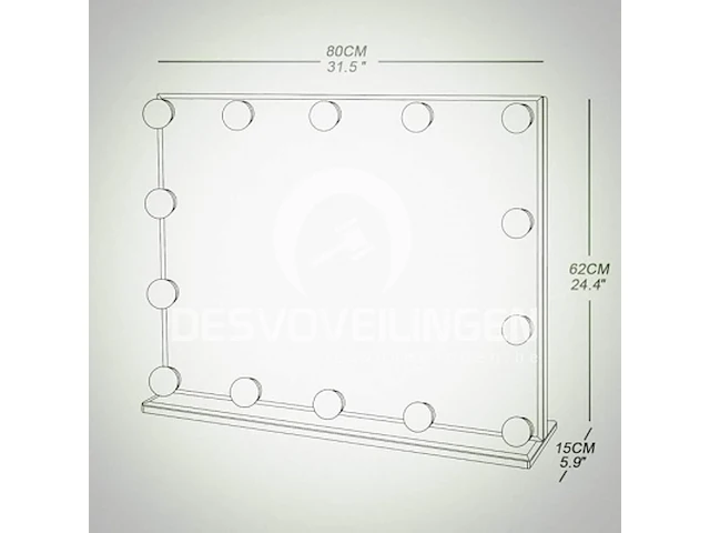 Star vision hollywood verlichte make-upspiegel - afbeelding 3 van  4