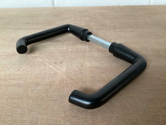 Starx “coupe” deurkruk set aluminium, matzwart (60x) - afbeelding 1 van  3