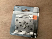 Starx rvs scharnier 76 x 76 mm, 2 pack (120x) - afbeelding 2 van  4