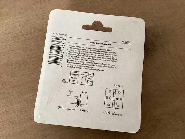 Starx rvs scharnier 76 x 76 mm, 2 pack (120x) - afbeelding 4 van  4