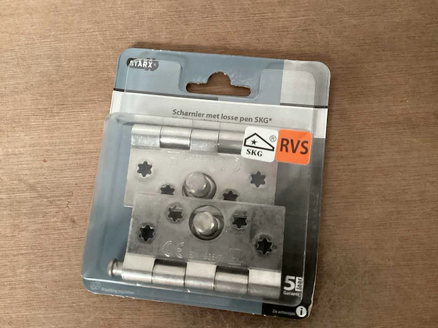 Starx rvs scharnier 76 x 76 mm, 2 pack (141x) - afbeelding 2 van  4