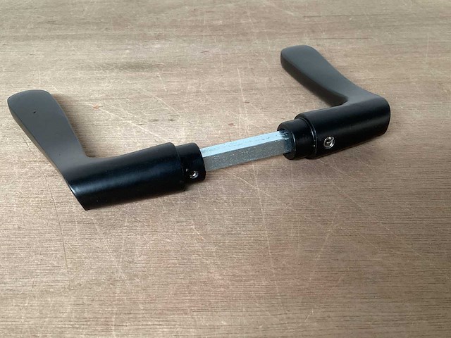 Starx “vlinder” deurkruk set aluminium, matzwart (60x) - afbeelding 3 van  4