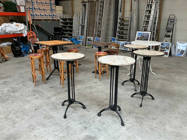 Statafels en stoelen (7x) - afbeelding 3 van  6