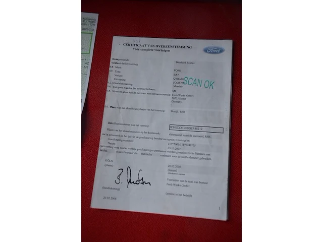 Stationwagen ford mondeo clippen, dienstwagen s10, type: ba7, variant: qyba1g, versie: 5cgbpw, ch.nr. wf0gxxgbbg8r48212 met boorddocumenten en sleutel - afbeelding 18 van  32