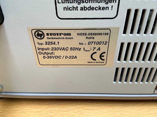 Statron 3254.1 industriële voeding - afbeelding 6 van  9