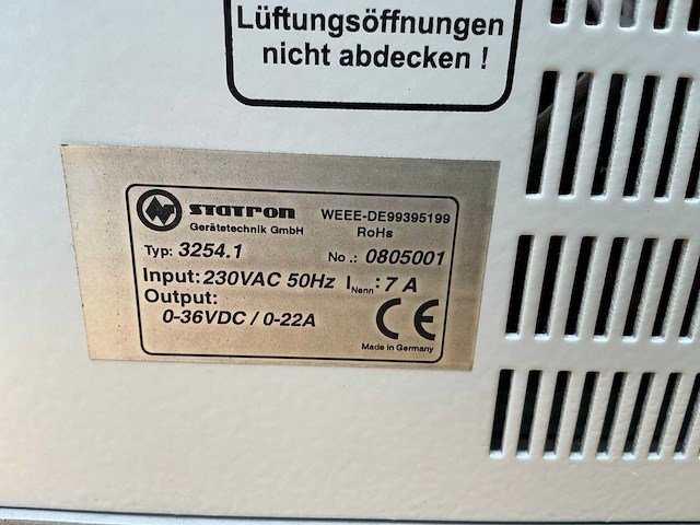 Statron 3254.1 industriële voeding - afbeelding 9 van  9