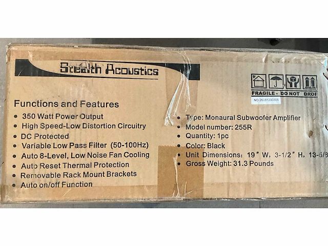 Stealth acoustics 255r amplifier subwoofer - afbeelding 2 van  7