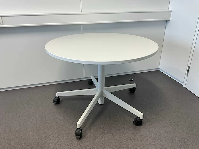 Steelcase verrijdbare ronde statafel 100cm (2x) - afbeelding 2 van  5
