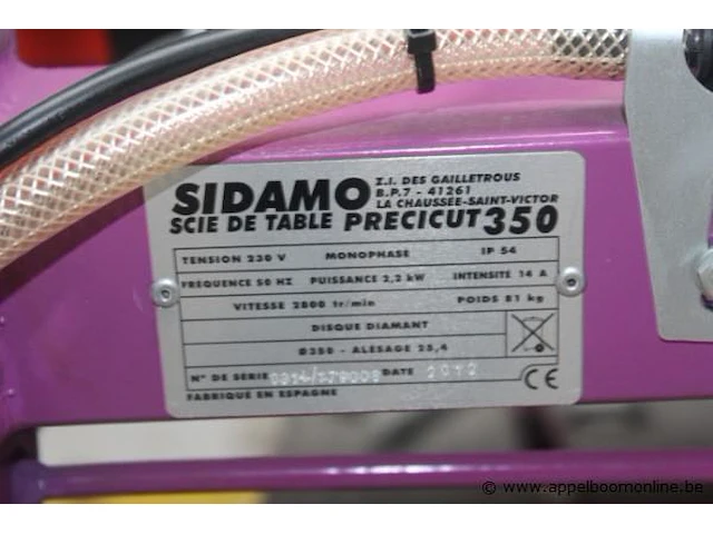 Steenzaagmachine sidamo, precicut 350 - afbeelding 3 van  3