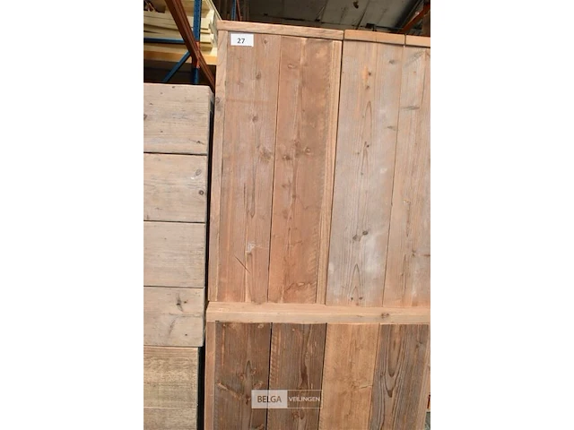 Steigerhout tafel afneembaar deksel 0,40 x 0,40 x 0,90 - afbeelding 1 van  2