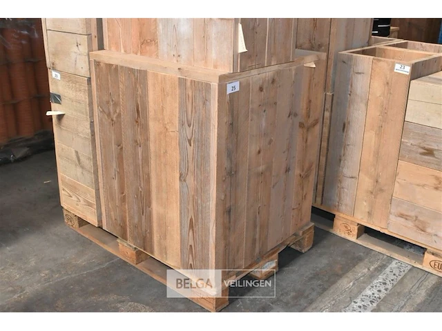 Steigerhout tafel afneembaar deksel 0,78 x 0,76 x 0,35 - afbeelding 3 van  3