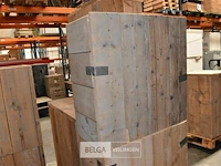 Steigerhout tafel afneembaar deksel 0,80 x 0,80 x 0,35 - afbeelding 1 van  2