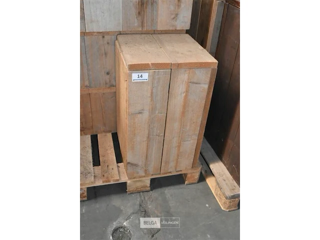 Steigerhout tafel afneembaar deksel 1x - afbeelding 1 van  1