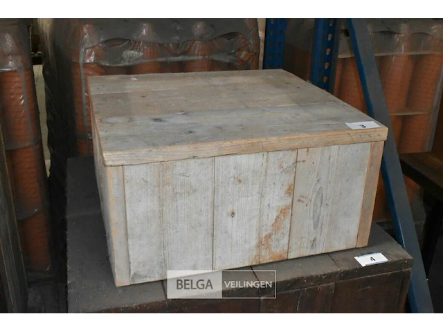 Steigerhout tafel afneembaar deksel - afbeelding 2 van  3