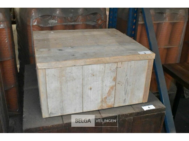 Steigerhout tafel afneembaar deksel - afbeelding 3 van  3