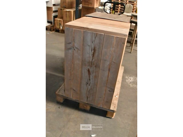 Steigerhout tafel afneembaar deksel - afbeelding 1 van  1