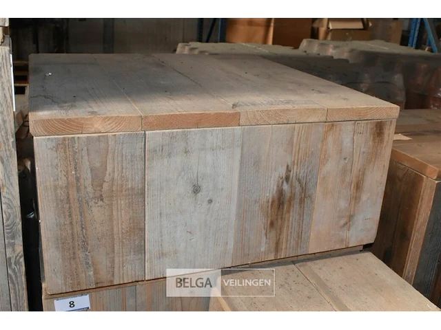 Steigerhout tafel afneembaar deksel - afbeelding 1 van  1