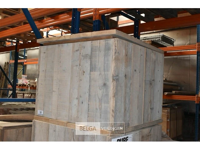 Steigerhout tafel afneembaar deksel - afbeelding 1 van  1