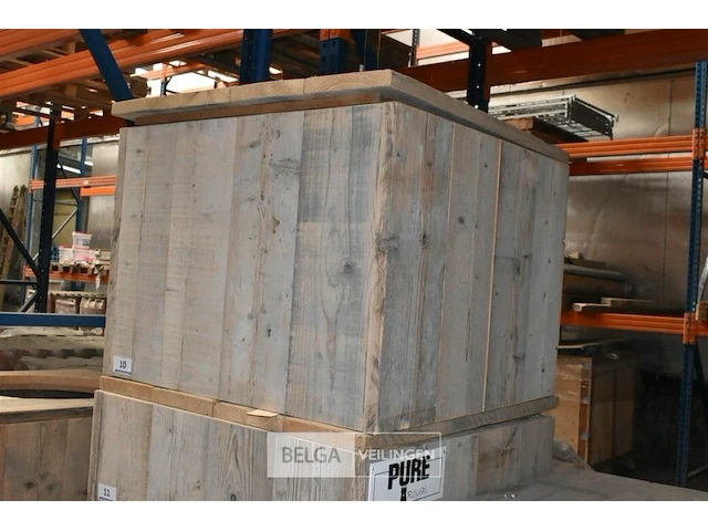 Steigerhout tafel afneembaar deksel - afbeelding 1 van  1