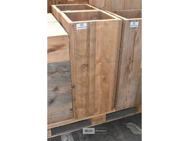 Steigerhout tafel open zonder deksel 0,39 x 0,39 x 0,86 - afbeelding 1 van  1