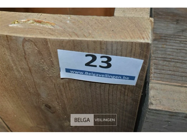 Steigerhout tafel open zonder deksel 0,39 x 0,39 x 0,86 - afbeelding 2 van  2