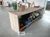 Steigerhouten barmeubel met decoratie - afbeelding 3 van  5