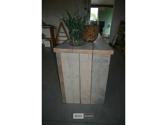 Steigerhouten barmeubel met decoratie - afbeelding 4 van  5