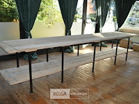 Steigerhouten rek met ijzeren frame 4m op b79 op h79 cm - afbeelding 2 van  6