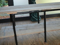 Steigerhouten rek met ijzeren frame 4m op b79 op h79 cm - afbeelding 3 van  6