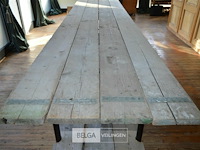 Steigerhouten rek met ijzeren frame 4m op b79 op h79 cm - afbeelding 4 van  6