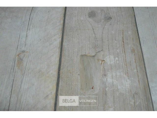 Steigerhouten rek met ijzeren frame 4m op b79 op h79 cm - afbeelding 5 van  6